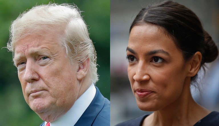 Donald Trump Alexandria Ocasio-Cortez.