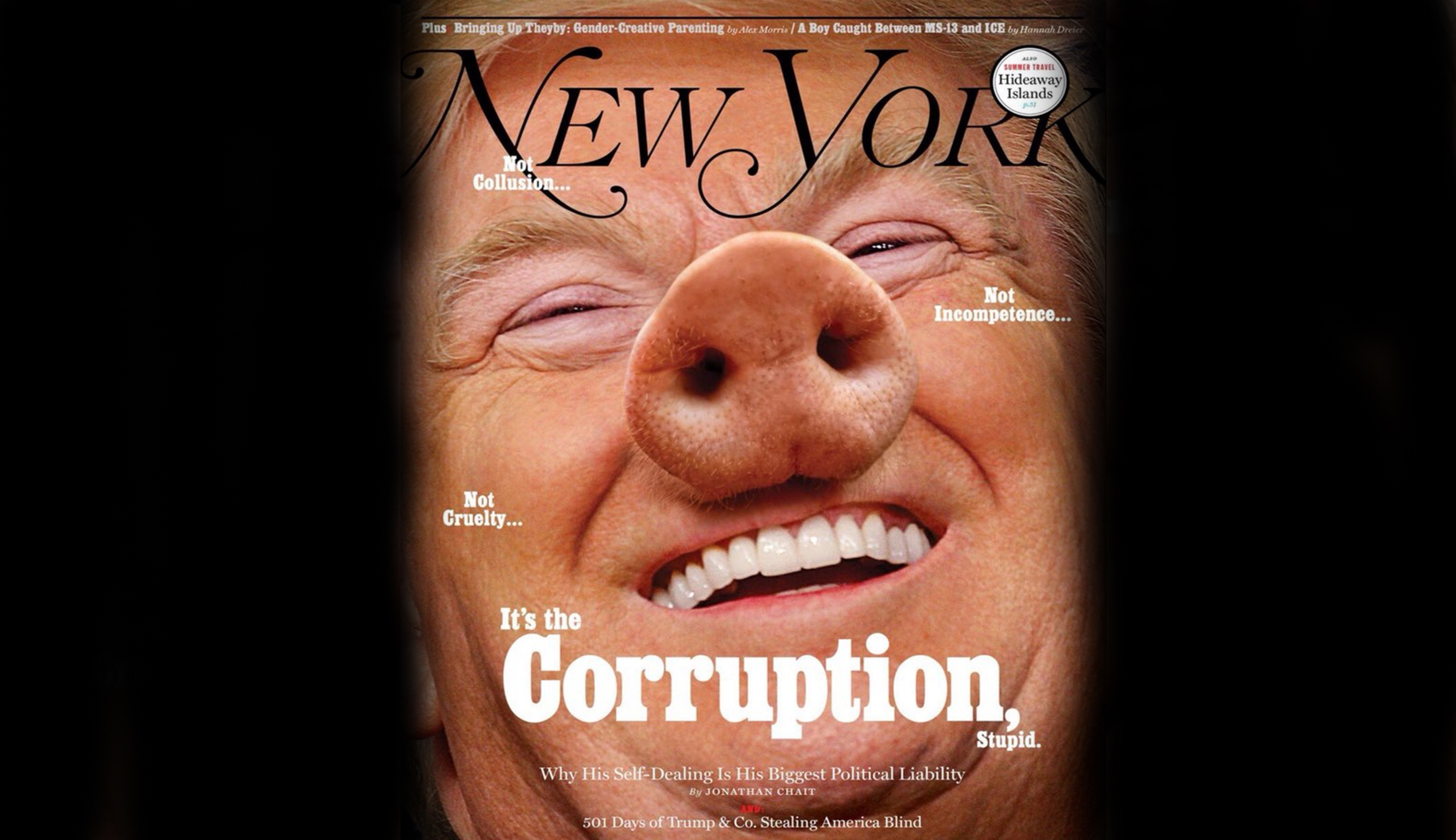 New York Magazine portrays Trump as a pig