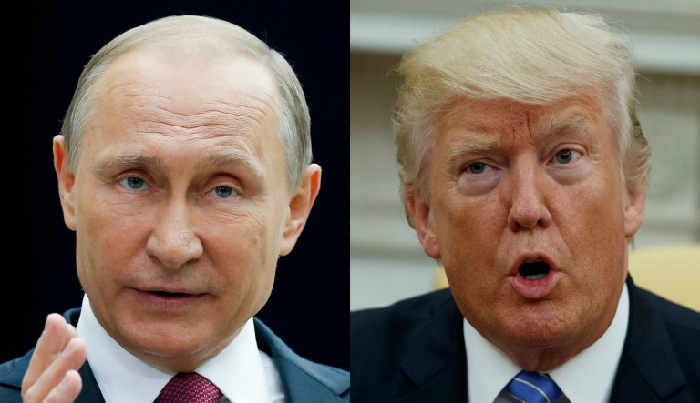 Russian President Vladimir Putin gestures while speaking to the media after his annual televised call-in show in Moscow, Russia, Thursday, June 15, 2017. Putin has his annual live call-in show, a TV marathon lasting for hours in which he may for the first time declare his intention to seek another term in 2018, comment on the latest opposition protest and talk about Russia-U.S. ties and other issues.