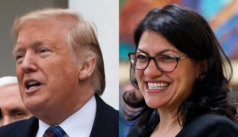 Donald Trump and Tashida Tlaib