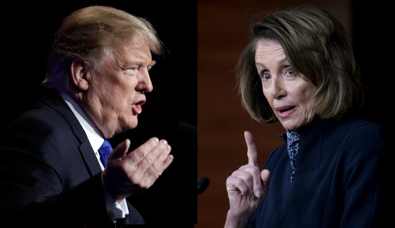 President Trump and House Speaker Nancy Pelosi, D-Calif., are shown.