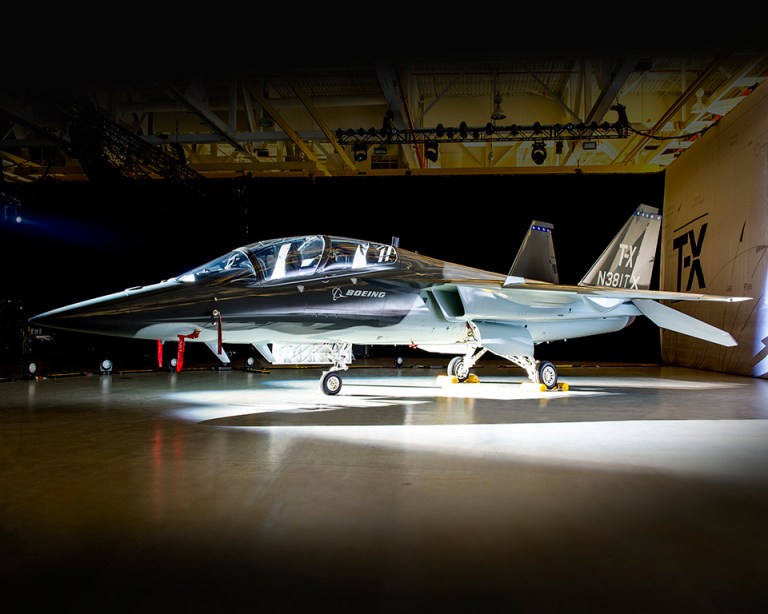 The T-X trainer, above, was developed by Boeing Co. and Saab to replace the Air Force's aging T-38 fleet.