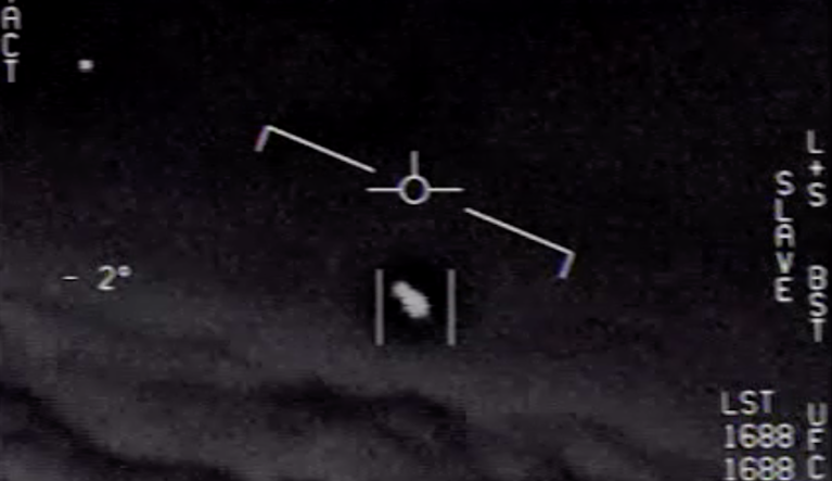 Screenshot, Unidentified Aerial Phenomena (Photo Credit: U.S. Navy)