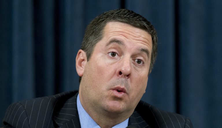 Rep. Devin Nunes, R-Calif. speaks during a House Ways and Means Committee hearing on possible tariffs and the effect on the U.S. economy and jobs, Thursday, April 12, 2018, on Capitol Hill in Washington.