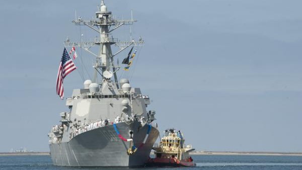 The guided-missile destroyer USS Kidd (DDG 100) returns to Naval Base San Diego following a seven-month deployment to the western Pacific and Indian Oceans. 