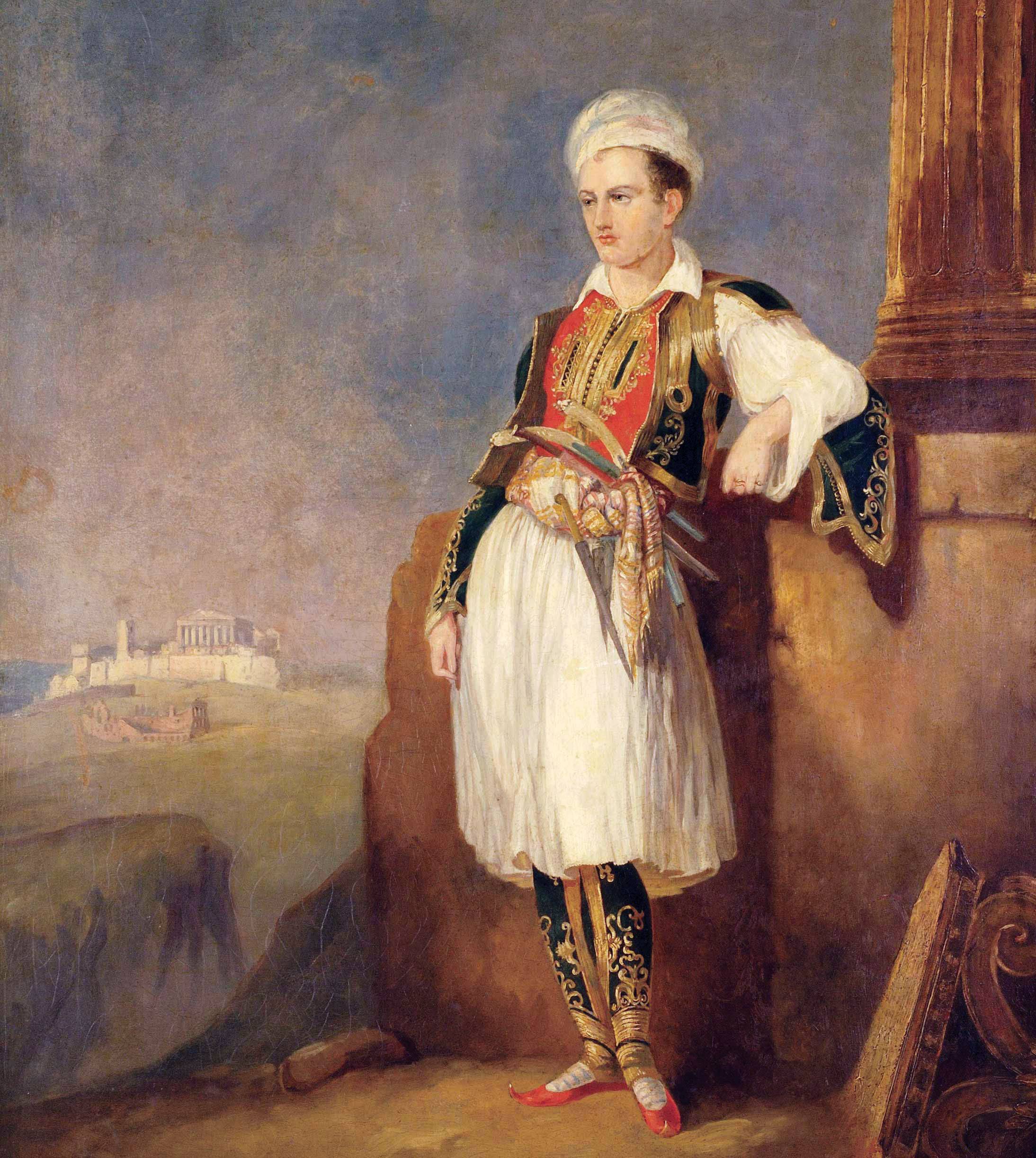 Lord Byron in Athens, outfitted in Greek clothes