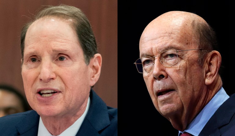 Ron Wyden and Wilbur Ross.