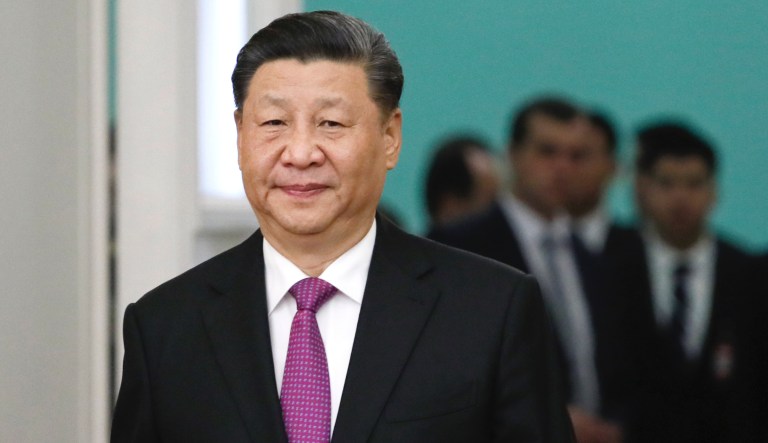 Chinese President Xi Jinping arrives for a meeting with Russian President Vladimir Putin in Kremlin in Moscow, Russia, Wednesday, June 5, 2019. Chinese President Xi Jinping is on visit to Russia this week and is expected to attend Russia's main economic conference in St. Petersburg. 