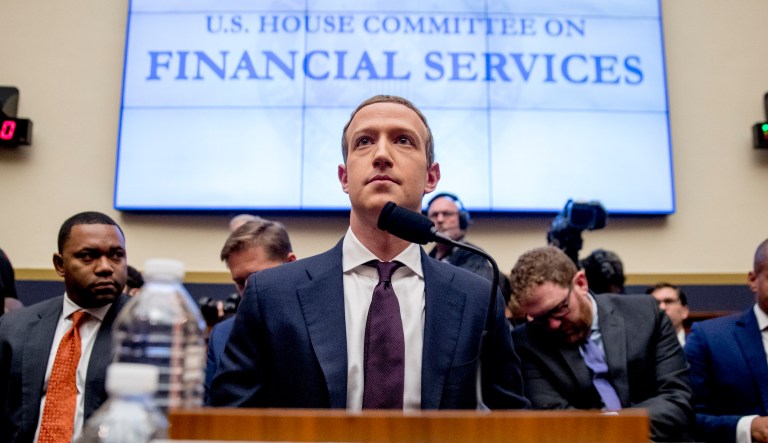 Facebook CEO Mark Zuckerberg arrives for a House Financial Services Committee hearing on Capitol Hill in Washington, Wednesday, Oct. 23, 2019, on Facebookâs impact on the financial services and housing sectors.