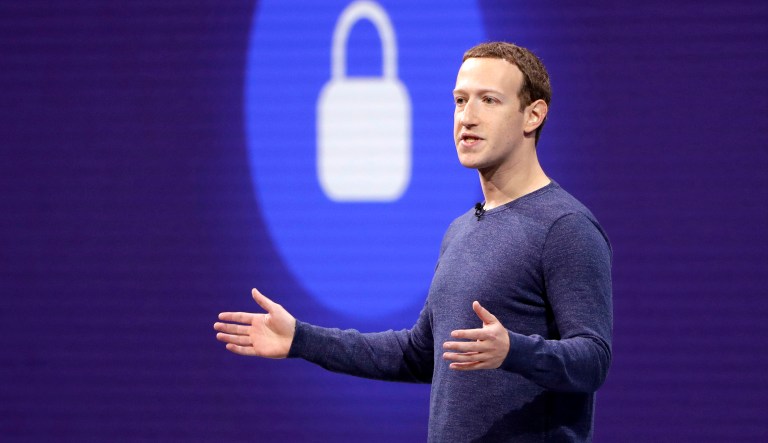 Facebook CEO Mark Zuckerberg makes the keynote speech at F8, theFacebook's developer conference, Tuesday, May 1, 2018, in San Jose, Calif.