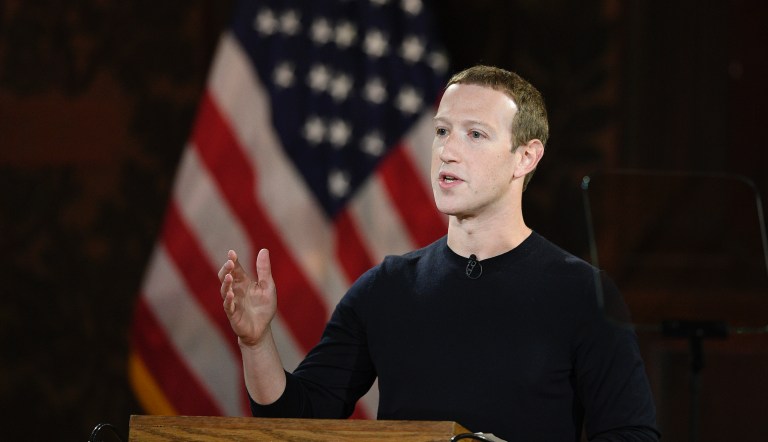 Facebook CEO Mark Zuckerberg speaks at Georgetown University, Thursday, Oct. 17, 2019, in Washington.