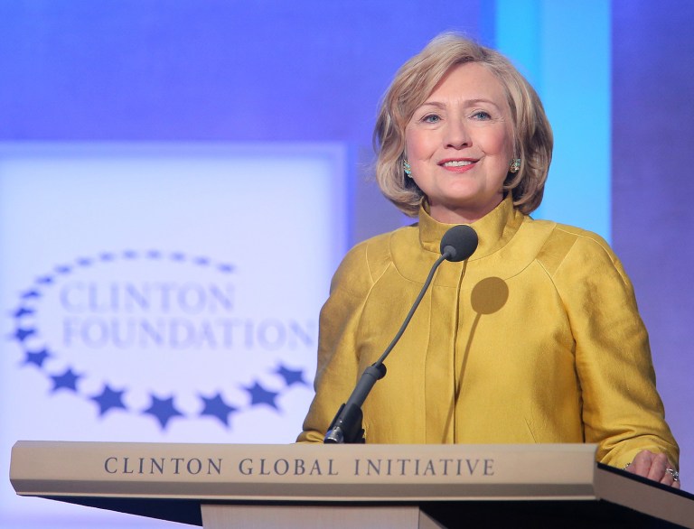 A spokesman for the Clinton campaign said the pledge to curb foreign and corporate donations to the foundation will provide adequate cover for Clinton in the event she becomes president. (Photo by Jemal Countess/Getty Images)