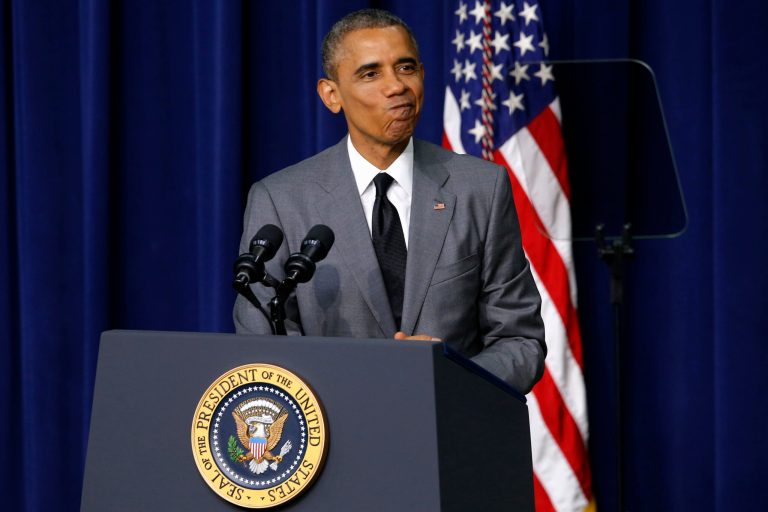 President Obama makes a face after talking about how Congress voted to sue him before signing an executive order titled 