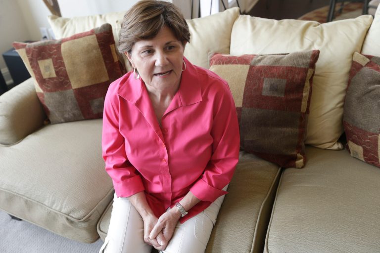   In this Aug. 1, 2013, photo, Donna Heller talks about her recent stomach illness in Burleson, Texas. After multiple visits to the doctor for debilitating nausea and diarrhea lasting a month, Heller was diagnosed with cyclospora by the CDC last week and began taking the antibiotic treatment just this week. A mysterious outbreak of the parasitic illness usually found abroad is growing, with more than 400 confirmed cases in 16 states. (AP Photo/LM Otero)  