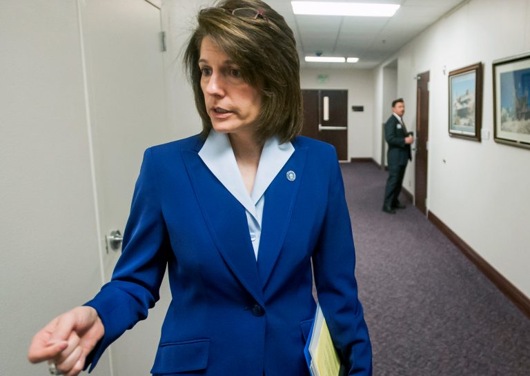 The televised ad targets Democrat Catherine Cortez Masto, a candidate for the U.S. Senate from Nevada. (AP Photo/Kevin Clifford, File)