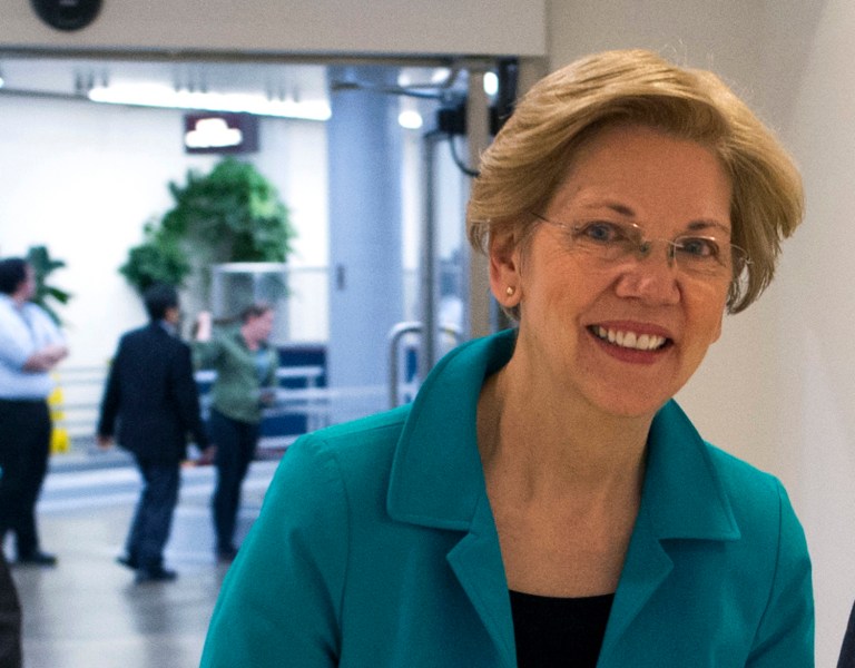 Massachusetts Sen. Elizabeth Warren asked Harry Potter author J.K. Rowling Wednesday if she was in need of a Defense Against the Dark Arts professor for her newly announced American wizarding school. (AP Photo/Cliff Owen)