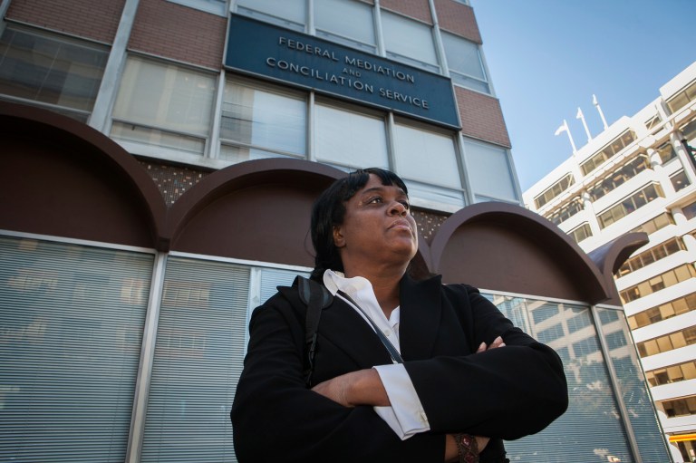 Tanya Pelcher-Herring told oversight bodies that the Federal Mediation and Conciliation Service was breaking federal contracting rules and wasting tax dollars. (Examiner/Graeme Jennings)