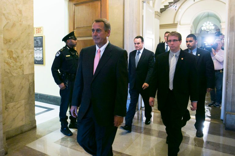 House Speaker John Boehner, R-Ohio, leaves the Capitol Building to meet with President Obama at the White House on Thursday. Tea Party activists and their allies have pushed Republicans into a position that may hinder conservatives more than it helps. (Photo: Graeme Jennings/Washington Examiner)