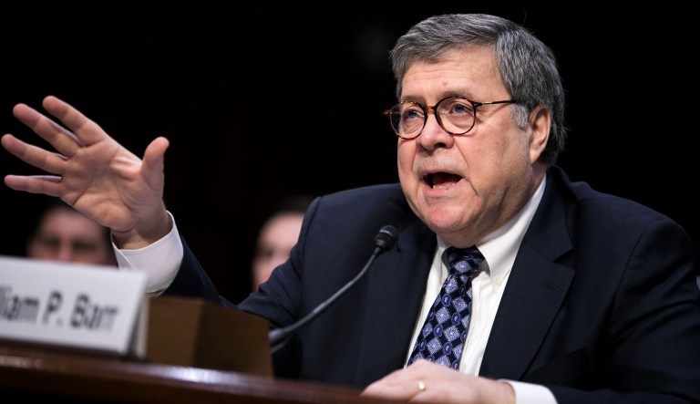 William Barr is seen.