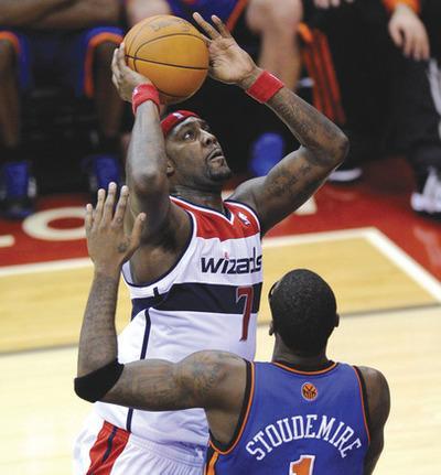 Nick Wass/AP
Washington Wizards forward Andray Blatche is averaging 11.7 points and 7.9 rebounds a game in his seventh NBA season.