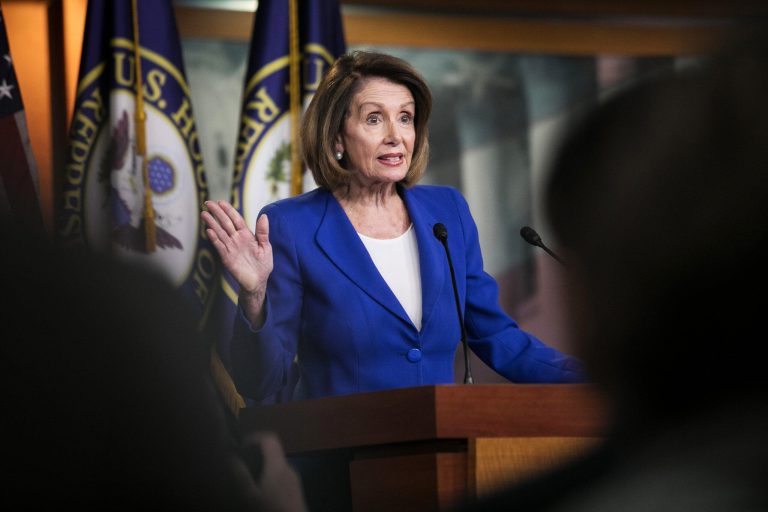 House Speaker Nancy Pelosi, D-CA, speaks during her weekly press conference on Capitol Hill, Thursday, January 31.2019.