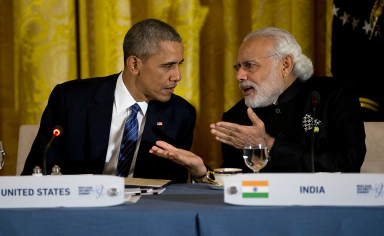 Whether India will stay the course in meeting its obligations under December's Paris climate change deal will be a top item on the agenda when President Obama meets with Narendra Modi Tuesday. (AP Photo)