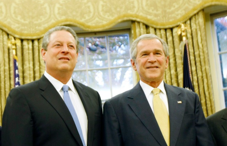 Without the media’s intrusion into the voting in the Panhandle, it is likely that there never would have been a 36-day Florida recount, or for that matter, a Bush v. Gore. (AP Images)