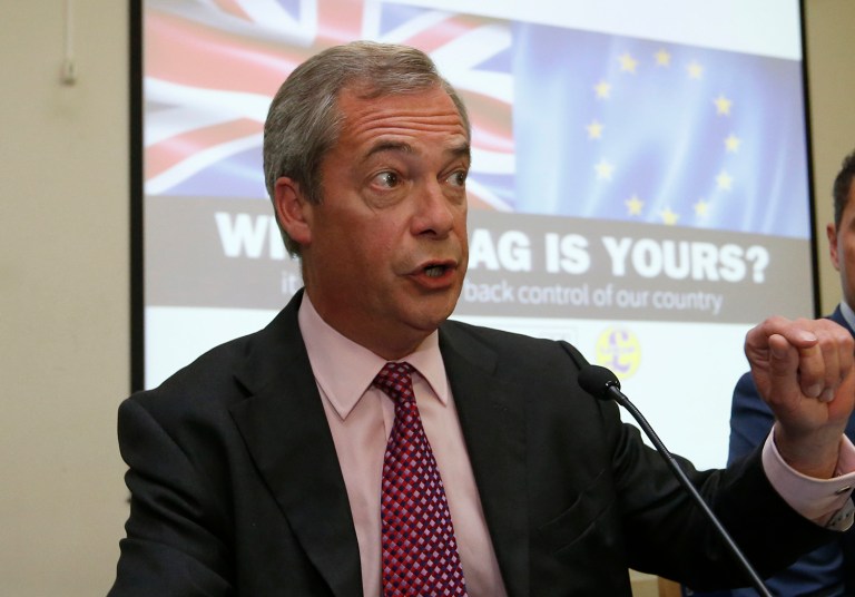 Nigel Farage said that Donald Trump's popularity is a sign that people around the world are getting tired of over-regulation at the hands of dynastic leaders. (AP Photo/Alastair Grant, File)