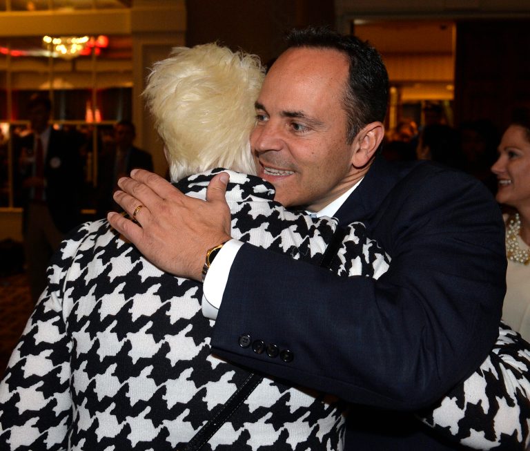 Kentucky Republican gubernatorial candidate Matt Bevin defeated Democrat Jack Conway to become only the second Republican governor in the state in four decades. (AP Photo/Timothy D. Easley)