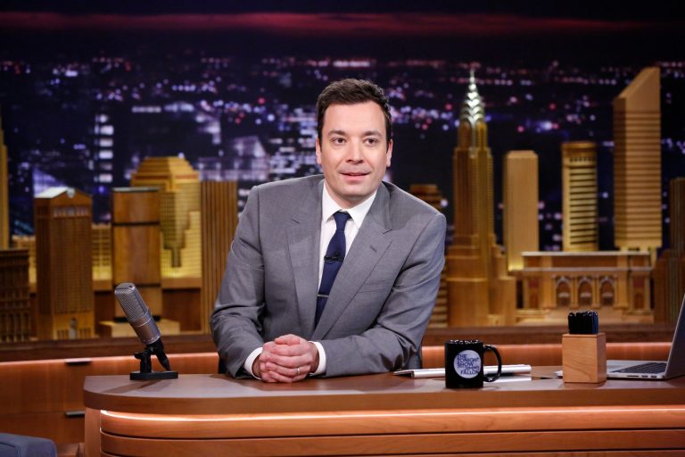 FILE - In this Feb. 17, 2014 file photo provided by NBC, Jimmy Fallon appears during his 