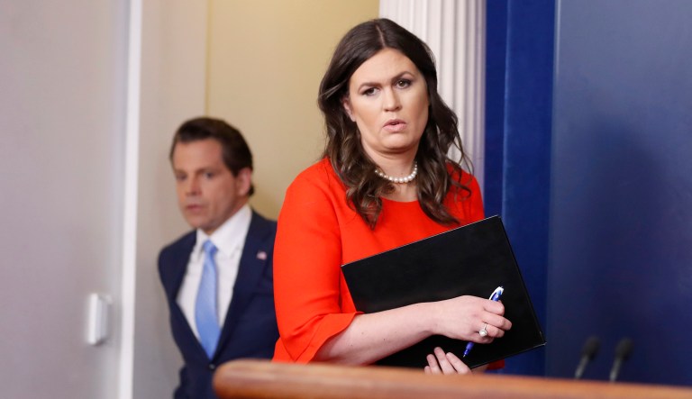 Sarah Sanders named new White House press secretary after Sean Spicer's resignation. (AP Photo/Alex Brandon)