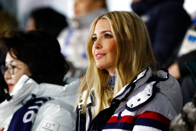 Ivanka Trump, daughter of U.S. President Donald Trump, watches the closing ceremony of the 2018 Winter Olympics in Pyeongchang, South Korea, Sunday, Feb. 25, 2018. (AP Photo/Patrick Semansky, Pool)