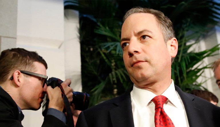 Chief of Staff Reince Priebus' status has become increasingly tenuous since Trump hired his incoming communications director despite Priebus' objections.