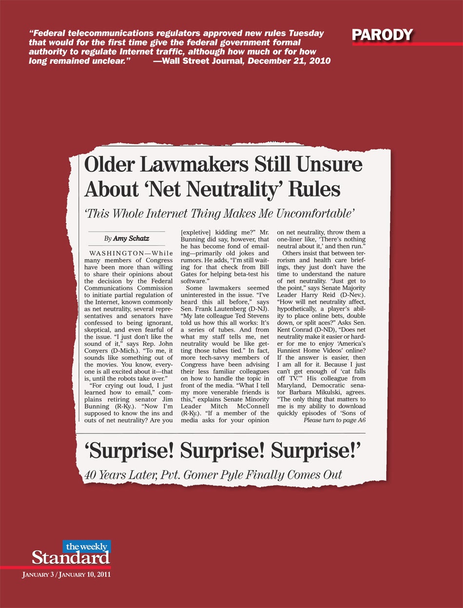 Congress Discovers the Internets