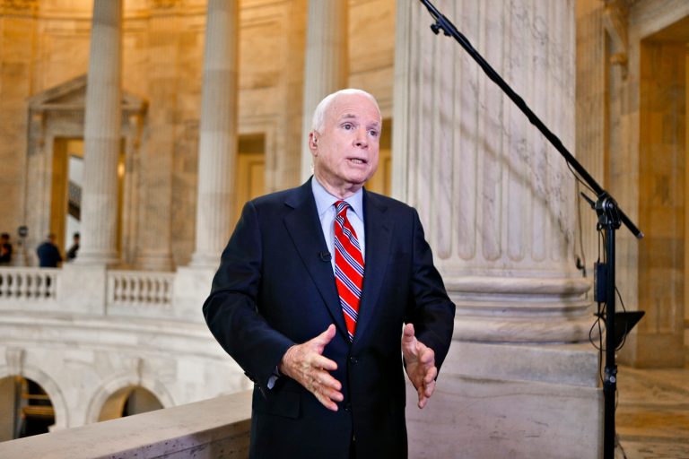 Sen. John McCain, R-Ariz., may not be a solid âyesâ vote for President Obama in regards to military action in Syria. (AP/J. Scott Applewhite)
