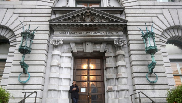 The 9th Circuit Court of Appeals will vote next week on whether the full federal appeals court should vote on whether to lift a block on President Trump's immigration ban. (AP Photo/Marcio Jose Sanchez)