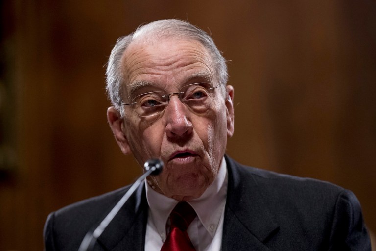 Grassley said to Comey that Steele had at one point been paid by Democrats to dig up dirt on Trump.(AP Photo/Andrew Harnik)