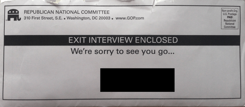 RNC mailer to Republicans: ‘We’re sorry to see you go’