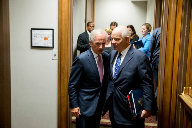 Sen. Bob Corker, R-Tenn., who chairs the panel, along with Sen. Ben Cardin, D-Md., the ranking member, have been meeting over the last several weeks to discuss the email scandal. (AP Photo)