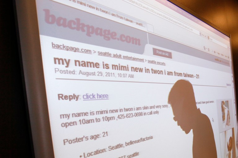 Backpage.com, regarded as the Internet's top space for selling sex, concealed evidence of criminality, including underage prostitution, a Senate investigation unveiled. (AP Photo/Elaine Thompson)