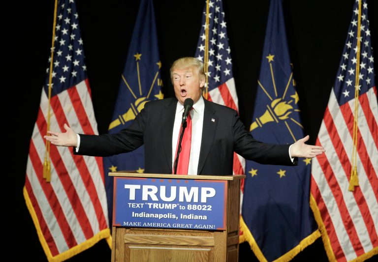 If the poll numbers hold up, the odds are in Donald Trump's favor in his effort to secure 1,237 bound delegates before the Cleveland convention. (AP Photo/Darron Cummings)