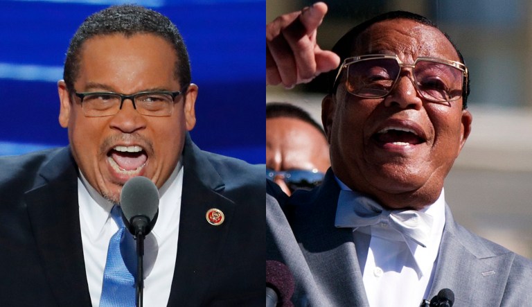 Keith Ellison and Louis Farrakhan.