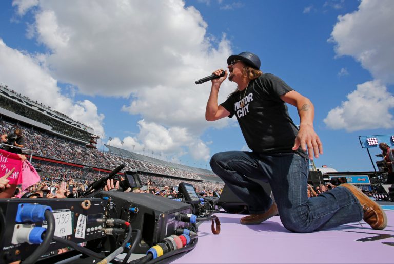 Members of the Michigan chapter of National Action Network made calls Monday for Kid Rock to remove any images of the Confedrate flag at his concerts and from his merchandise. (AP Photo)Â 