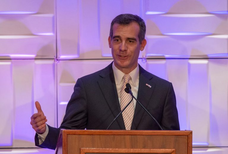 Los Angeles Mayor Eric Garcetti said that high-profile cases such as the murder of San Francisco resident Kate Steinle have not prompted him to revisit his own city's policy of not automatically turning over illegal aliens wanted by the Department of Homeland Security's Immigration and Customs Enforcement agency. (Getty Images file)