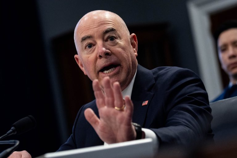Secretary of Homeland Security Alejandro Mayorkas, testifies during a House Appropriations Homeland Security Subcommittee budget hearing, Thursday, March 29, 2023, on Capitol Hill in Washington.