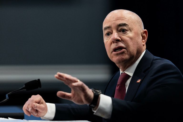 Secretary of Homeland Security Alejandro Mayorkas, testifies during a House Appropriations Homeland Security Subcommittee budget hearing, Thursday, March 29, 2023, on Capitol Hill in Washington.