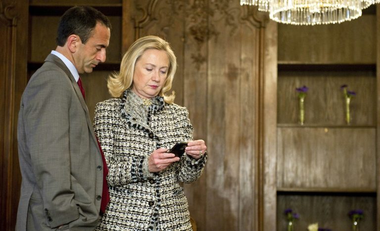 The State Department has been reluctant to specify when it first learned of Clinton's unusual email arrangement.Â (AP Photo/Jim Watson,Pool)