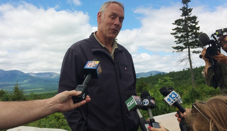 Interior Secretary Ryan Zinke said he would urge Trump to shrink a 