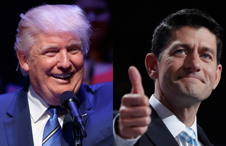 Donald Trump endorsed House Speaker Paul Ryan Friday. (AP Photos)