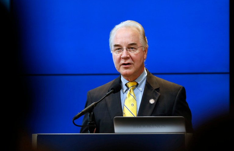 Tom Price, Trump's pick to head the Department of Health and Human Services, is also an orthopedic surgeon. (AP Photo/Alex Brandon)